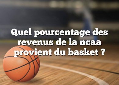 Quel pourcentage des revenus de la ncaa provient du basket ?